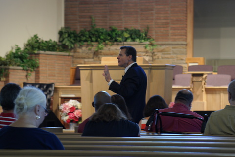 Pastor Hester teaching