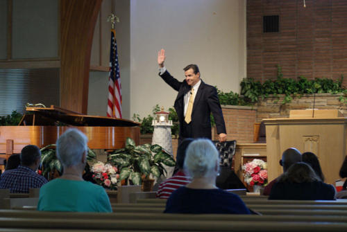 Pastor Hester preaching